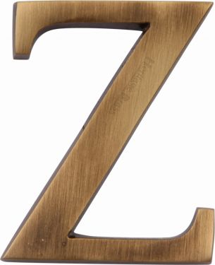 Click Here To Enlarge This Photo Of C1565 2 Z-AT Heritage Brass Alphabet Z Pin Fix 51mm &lpar;2"&rpar; Antique Brass Finish