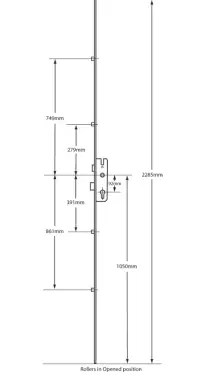 Click Here To Enlarge This Photo Of L26290 - GU Latch & Deadbolt Single Spindle Multipoint Lock - 4 Roller - 40&sol;92 - 16mm Faceplate &lpar;6-32158-03-0-1&rpar;