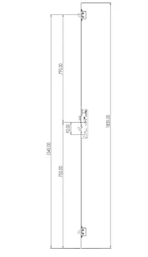 Click Here To Enlarge This Photo Of L26609 - YALE YS170 Latch & Hookbolt Split Spindle Multipoint Lock - 2 Hook - 35&sol;92 - 20mm Square Faceplate &lpar;YS170-3HDS35&rpar;
