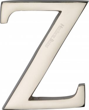 Click Here To Enlarge This Photo Of C1565 2 Z-PNF Heritage Brass Alphabet Z Pin Fix 51mm &lpar;2"&rpar; Polished Nickel Finish