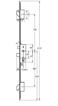 Click Here To Enlarge This Photo Of L30311 - ERA Latch & Deadbolt Split Spindle Invincible Euro Profile Multipoint Lock - 2 Hook - 45&sol;92 - 20mm Radius Faceplate &lpar;6945-INV-604-79MA&rpar;