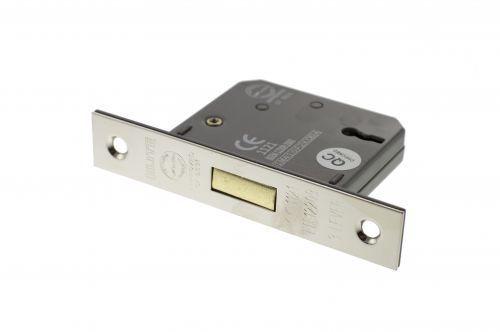 Click Here To Enlarge This Photo Of Atlantic - ALKDEAD3LK3PN 3 Lever Key Deadlock &lbrack;CE&rsqb; 3" - Polished Nickel