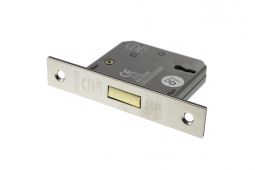 Atlantic - ALKDEAD3LK3PN 3 Lever Key Deadlock &lbrack;CE&rsqb; 3" - Polished Nickel