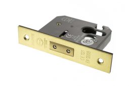 Atlantic - ALKDEADE3PB Euro Profile Mortice Deadlock &lbrack;CE&rsqb; 3" - Polished Brass