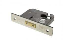 Atlantic - ALKDEADE3PN Euro Profile Mortice Deadlock &lbrack;CE&rsqb; 3" - Polished Nickel