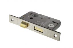 Atlantic - ALKSASH3LK25PN 3 Lever Key Sashlock &lbrack;CE&rsqb; 2&period;5" - Polished Nickel