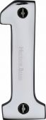 C1566 1-PC Heritage Brass Numeral 1 Face Fix 76mm &lpar;3"&rpar; Polished Chrome Finish