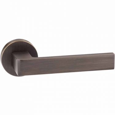 Click Here To Enlarge This Photo Of Atlantic - FMR254UB Forme 'Asti' Designer Lever on Minimal Round Rose - Urban Bronze