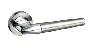 Atlantic - M191SNCP Mediterranean 'Toulon' Lever on Round Rose - Satin Nickel&sol;Polished Chrome
