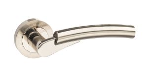 Atlantic - M53SNNP Mediterranean 'Messina' Lever on Round Rose - Satin&sol;Polished Nickel