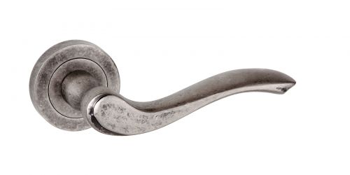 Click Here To Enlarge This Photo Of Atlantic - OE178DS Old English 'Warwick' Lever on Round Rose - Distressed Silver