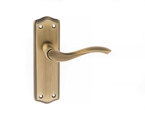 Click Here To Enlarge This Photo Of Atlantic - OE178LMAB Old English 'Warwick' Latch Levers on Backplate - Matt Antique Brass