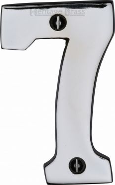 Click Here To Enlarge This Photo Of C1566 7-PC Heritage Brass Numeral 7 Face Fix 76mm &lpar;3"&rpar; Polished Chrome Finish