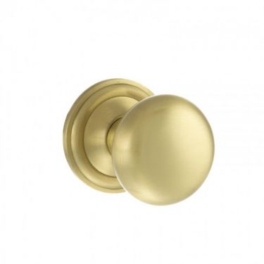 Click Here To Enlarge This Photo Of Atlantic - OE58MMKSB Old English 'Harrogate' Solid Brass Mushroom Mortice Knob on Concealed Fix Rose - Satin Brass