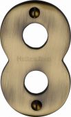 C1566 8-AT Heritage Brass Numeral 8 Face Fix 76mm &lpar;3"&rpar; Antique Brass Finish