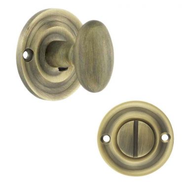 Click Here To Enlarge This Photo Of Atlantic - OEOWCMAB Old English Solid Brass Oval WC Turn and Release - Matt Antique Brass