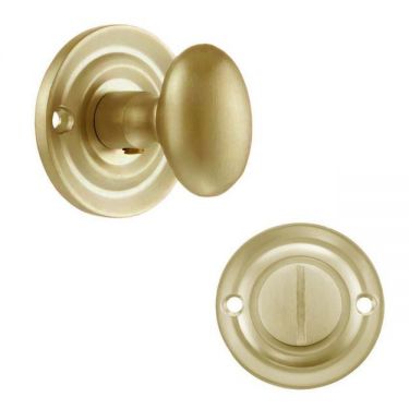 Click Here To Enlarge This Photo Of Atlantic - OEOWCSB Old English Solid Brass Oval WC Turn and Release - Satin Brass