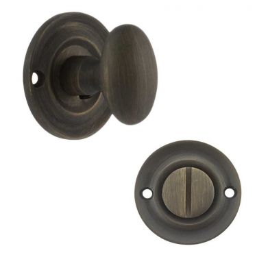 Click Here To Enlarge This Photo Of Atlantic - OEOWCUB Old English Solid Brass Oval WC Turn and Release - Urban Bronze