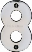 C1566 8-PC Heritage Brass Numeral 8 Face Fix 76mm &lpar;3"&rpar; Polished Chrome Finish