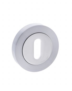 Click Here To Enlarge This Photo Of Atlantic - S3ESCKRSCPC STATUS Key Escutcheons on Round Rose - Satin&sol;Polished Chrome