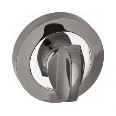 Click Here To Enlarge This Photo Of Atlantic - S3WCRBNPC STATUS WC Turn and Release on Round Rose - Black Nickel&sol;Polished Chrome