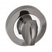 Atlantic - S3WCRBNPC STATUS WC Turn and Release on Round Rose - Black Nickel&sol;Polished Chrome