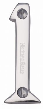 Click Here To Enlarge This Photo Of C1567 1-PC Heritage Brass Numeral 1 Face Fix 51mm &lpar;2"&rpar; Polished Chrome Finish