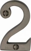 C1567 2-MB Heritage Brass Numeral 2 Face Fix 51mm &lpar;2"&rpar; Matt Bronze Finish
