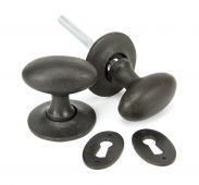 33229 From The Anvil Beeswax Oval Mortice&sol;Rim Knob Set