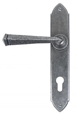 Click Here To Enlarge This Photo Of 33604 From The Anvil Pewter Gothic Lever Espag&period; Lock Set  - 92mm Centres - 192mm Screw Centres
