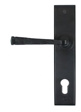 Click Here To Enlarge This Photo Of 33123 From The Anvil Black Avon Lever Espag&period; Lock Set  - 92mm Centres - 215mm Screw Centres