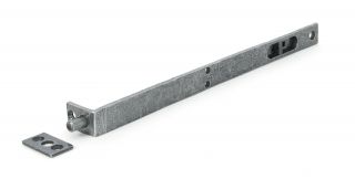 33627 From The Anvil Pewter Patina 12" Flush&sol;Slide Door Bolt