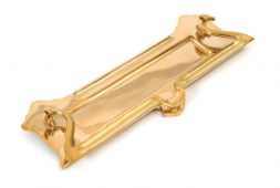 83544 From The Anvil Polished Brass Postal Letter Plate - Size&colon; 300x115mm - C&sol;C&colon; 250mm - Aperture&colon; 204x40mm