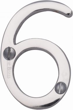 Click Here To Enlarge This Photo Of C1567 6-PC Heritage Brass Numeral 6 Face Fix 51mm &lpar;2"&rpar; Polished Chrome Finish