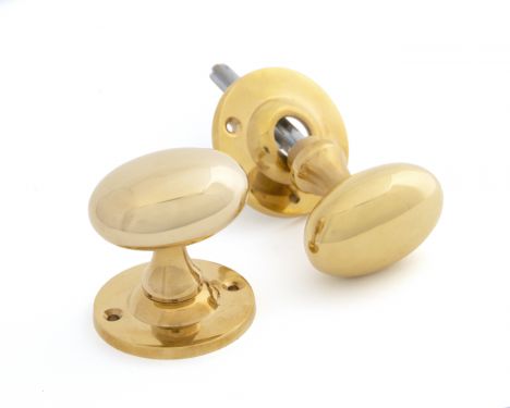Click Here To Enlarge This Photo Of 83627 From The Anvil Polished Brass Oval Mortice&sol;Rim Knob Set