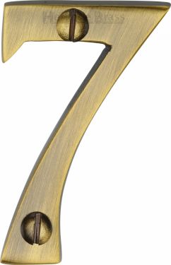 Click Here To Enlarge This Photo Of C1567 7-AT Heritage Brass Numeral 7 Face Fix 51mm &lpar;2"&rpar; Antique Brass Finish