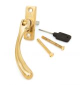 33336 From The Anvil Polished Brass Slim Peardrop Espag&period; - RH