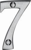 C1567 7-SC Heritage Brass Numeral 7 Face Fix 51mm &lpar;2"&rpar; Satin Chrome Finish