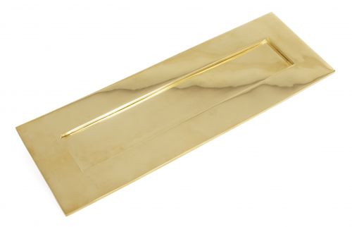 Click Here To Enlarge This Photo Of 33050 From The Anvil Polished Brass Letterplate - Large - Size&colon; 304x96mm - C&sol;C&colon; 268mm - Aperture&colon; 232x56mm