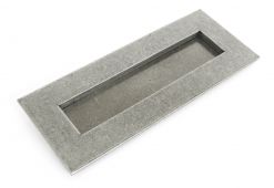 33058 From The Anvil Pewter Small Letterplate - Size&colon; 266x110mm - C&sol;C&colon; 243mm - Aperture&colon; 203x45mm