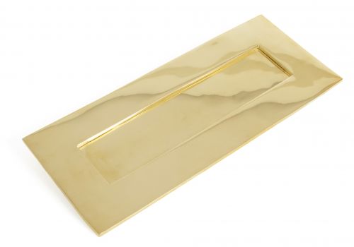 Click Here To Enlarge This Photo Of 33060 From The Anvil Polished Brass Letterplate - Small - Size&colon; 252x96mm - C&sol;C&colon; 230mm - Aperture&colon; 204x48mm