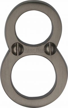 Click Here To Enlarge This Photo Of C1567 8-MB Heritage Brass Numeral 8 Face Fix 51mm &lpar;2"&rpar; Matt Bronze Finish
