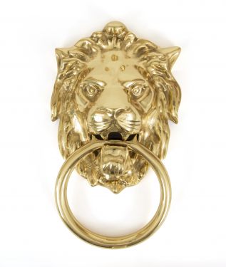 Click Here To Enlarge This Photo Of 33020 From The Anvil Lion's Head Door Knocker - Polished Brass