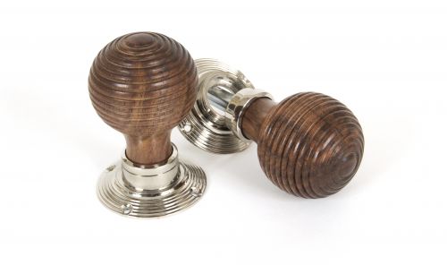 Click Here To Enlarge This Photo Of 83635 From The Anvil Rosewood Mortice&sol;Rim Beehive Knob Set - Polished Nickel Roses