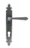 33068 From The Anvil Pewter Cromwell Lever Espag&period; Lock Set  - 92mm Centres - 243mm Screw Centres