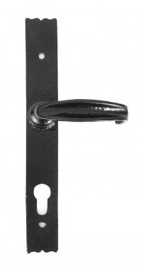 Click Here To Enlarge This Photo Of 73143 From The Anvil Black Cottage Lever Espag&period; Lock Set  - 92mm Centres - 191mm Screw Centres