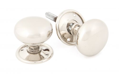 Click Here To Enlarge This Photo Of 83839 From The Anvil Polished Nickel Mushroom Mortice&sol;Rim Knob Set