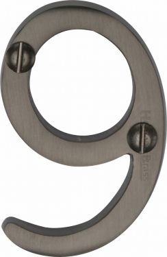 Click Here To Enlarge This Photo Of C1567 9-MB Heritage Brass Numeral 9 Face Fix 51mm &lpar;2"&rpar; Matt Bronze Finish