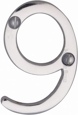 Click Here To Enlarge This Photo Of C1567 9-PC Heritage Brass Numeral 9 Face Fix 51mm &lpar;2"&rpar; Polished Chrome Finish