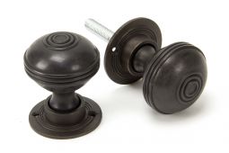 83945 From The Anvil Aged Bronze Prestbury Mortice&sol;Rim Knob Set - 50mm